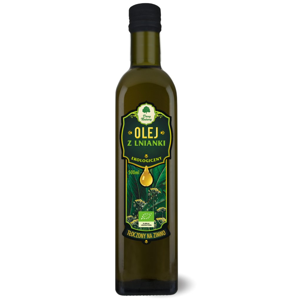 Olej Z Lnianki (Rydzowy) Tłoczony Na Zimno Bio 500 Ml - Dary Natury
