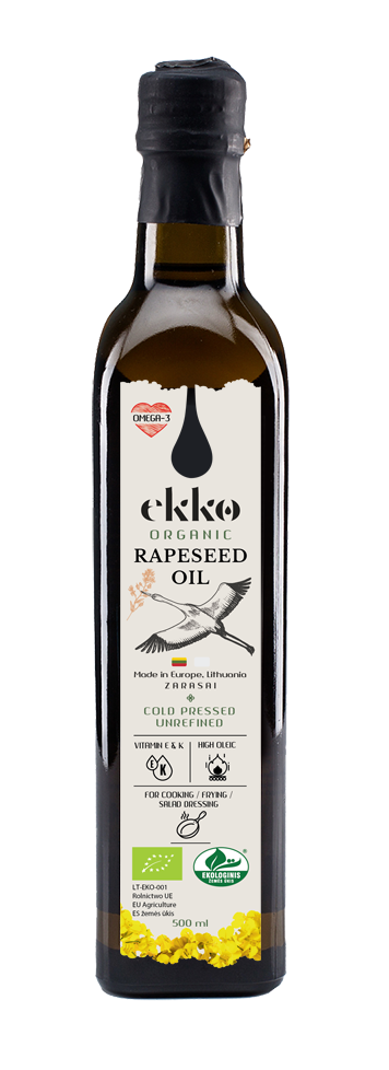 Olej Rzepakowy Virgin Omega-3 Bio 500 Ml - Ekko