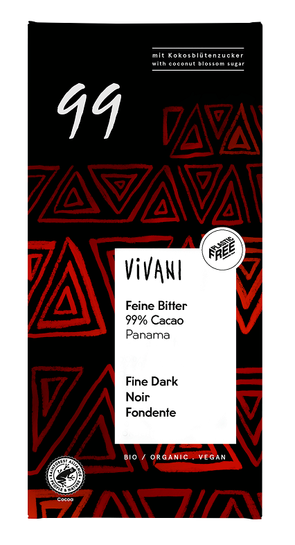 Czekolada Gorzka 99 %  Bio 80 G - Vivani