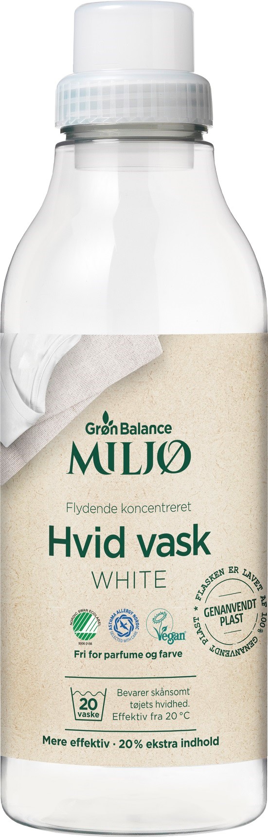 Płyn Do Prania Białych Ubrań Eco (Koncentrat) 900 Ml (20 Prań) - Gron Balance
