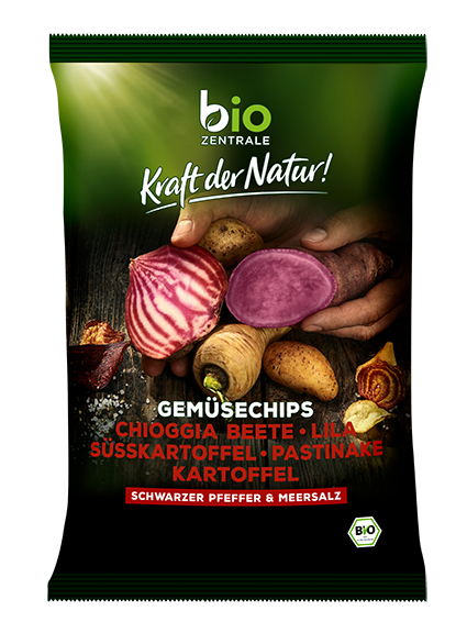 Chipsy Warzywne Z Pieprzem Czarnym I Solą Morską Bezglutenowe Bio 80 G - Bio Zentrale