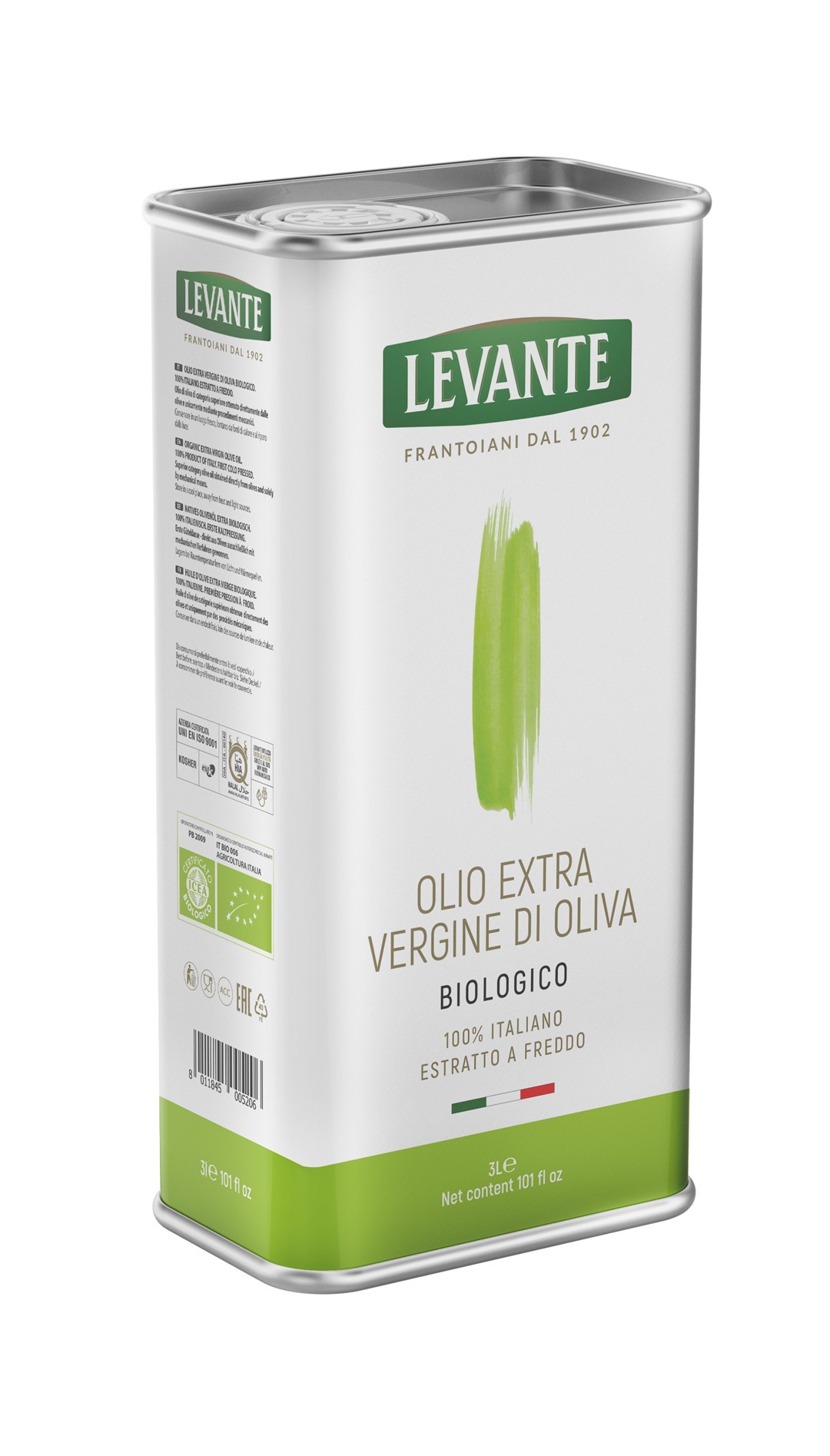 Oliwa Z Oliwek Extra Virgin Bio 3 L - Levante