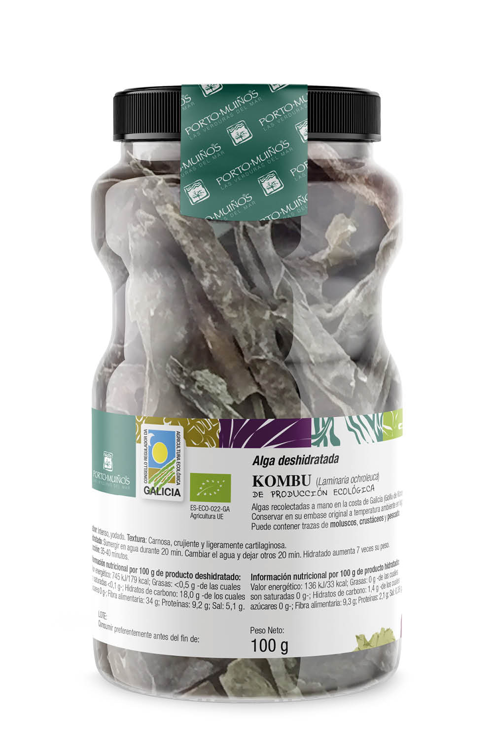 Algi Morskie Suszone - Kombu Bio 100 G - Porto Muinos