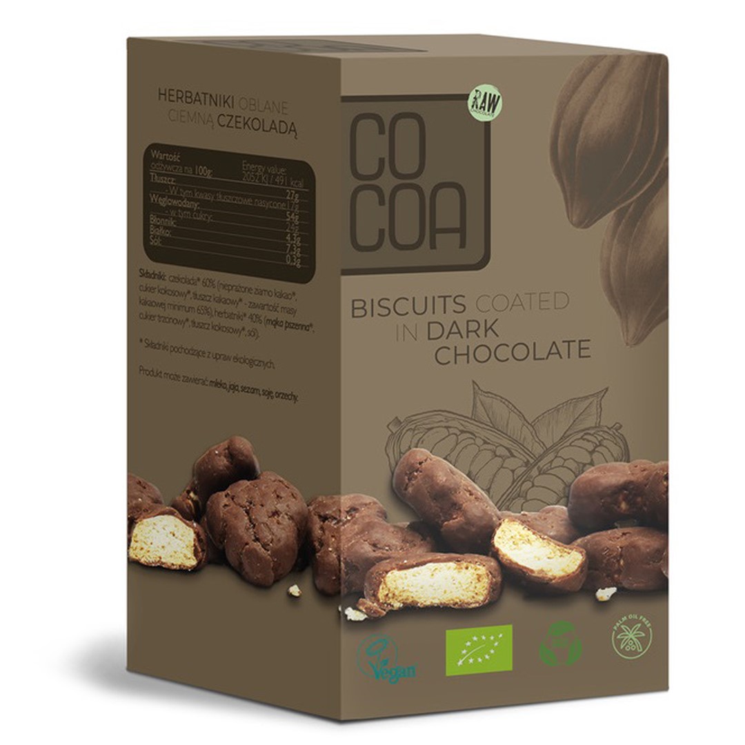 Herbatniki Mini W Ciemnej Czekoladzie Bio 80 G - Cocoa