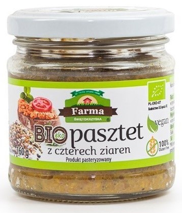 Pasztet Wegański Z Czterech Ziaren Bezglutenowy Bio 170 G - Farma Świętokrzyska