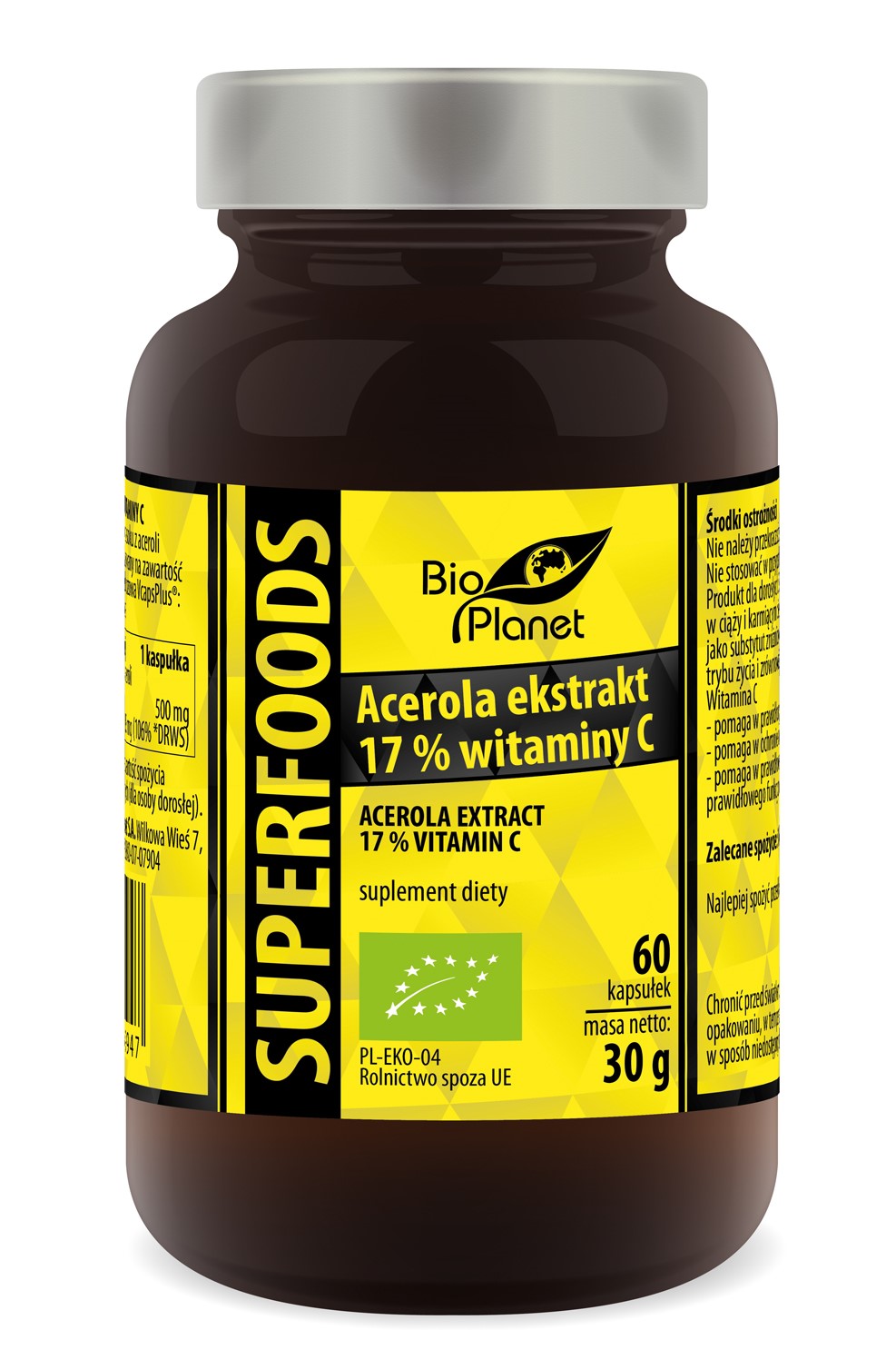 Acerola Ekstrakt Bio 60 Kapsułek (468 Mg) - Bio Planet