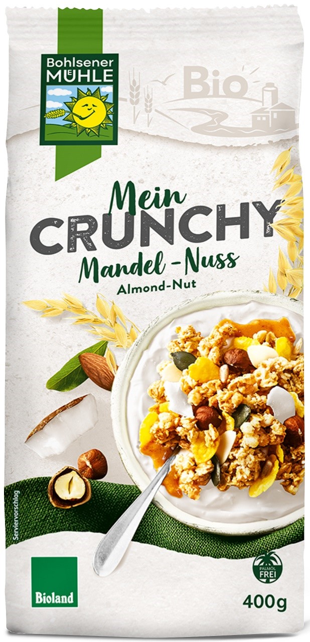 Crunchy Orzechowe Z Prażonymi Chipsami Kokosowymi Bio 400 G - Bohlsener Muehle