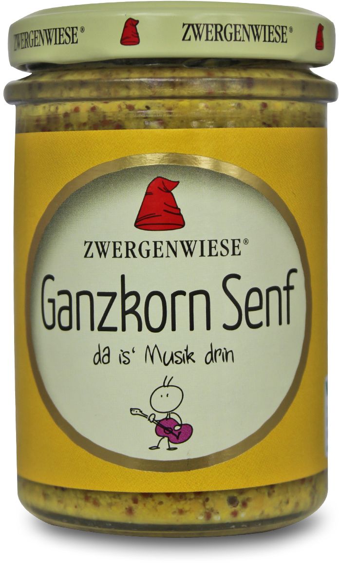Musztarda Z Całymi Ziarnami Bezglutenowa Bio 160 Ml - Zwergenwiese