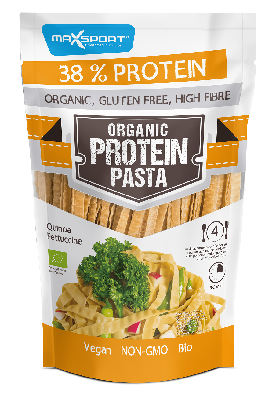 Makaron Proteinowy (Z Zielonej Soi I Quinoa) Fettuccine Bezglutenowy Bio 200 G - Maxsport
