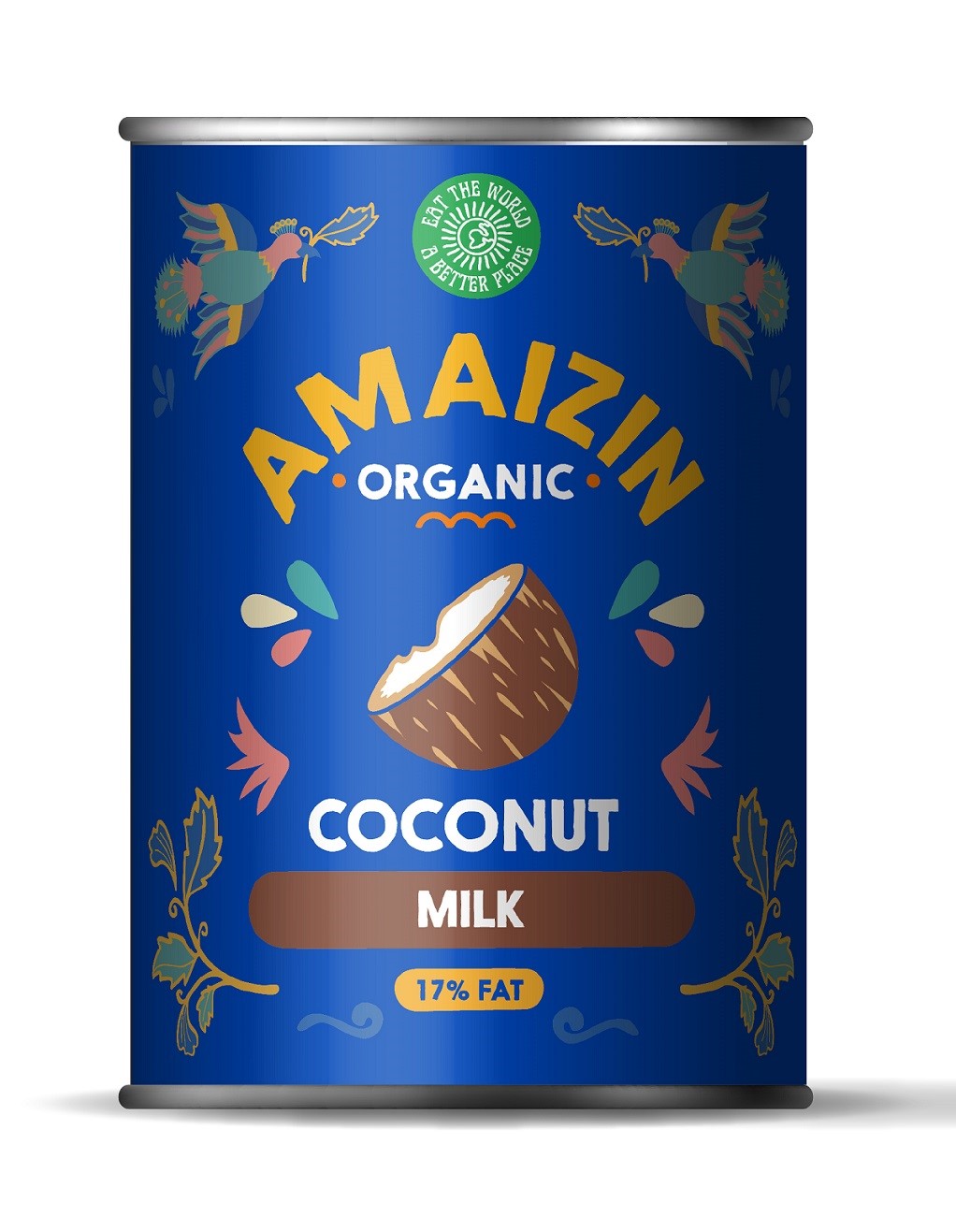 Coconut Milk - Napój Kokosowy Bez Gumy Guar (17 % Tłuszczu) Bio 400 Ml (Puszka) - Amaizin