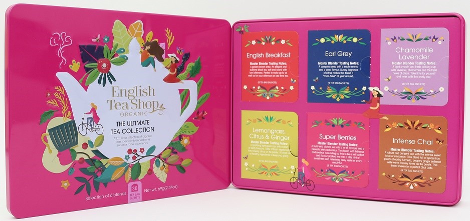 Zestaw Herbat I Herbatek Codziennych Bio W Puszce (The Ultimate – 6 Smaków) (36 X 1,91 G) 69 G - English Tea Shop Organic