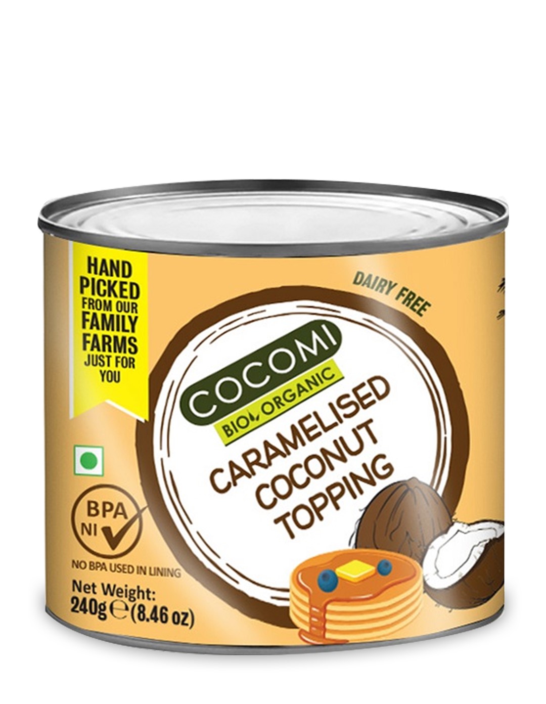 Krem Kokosowy Karmelizowany Bio 240 G (Puszka) - Cocomi