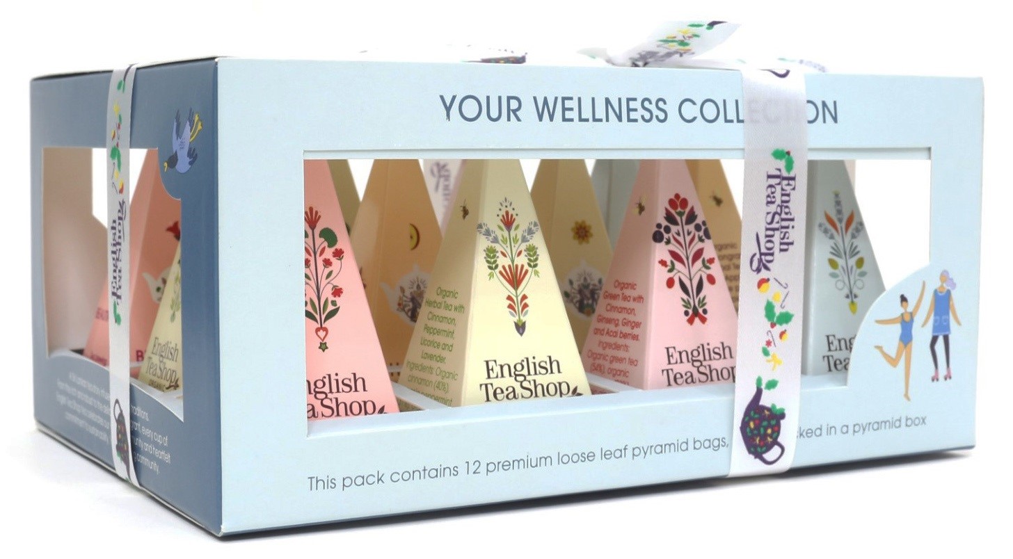 Kolekcja Herbatek Owocowo - Ziołowych Bio Piramidki (Your Wellness - 6 Smaków) (12 X 2 G) 24 G - English Tea Shop