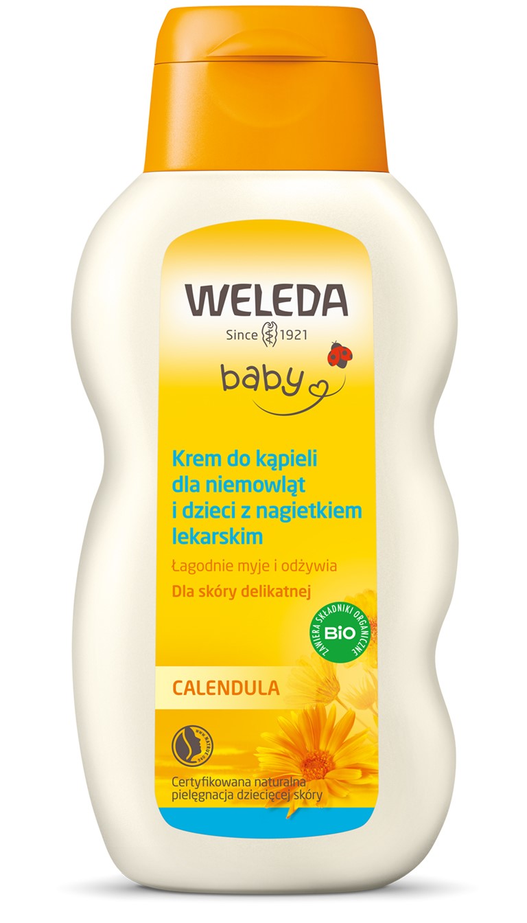 Krem Do Kąpieli Dla Niemowląt I Dzieci Z Nagietkiem Lekarskim Eco 200 Ml - Weleda
