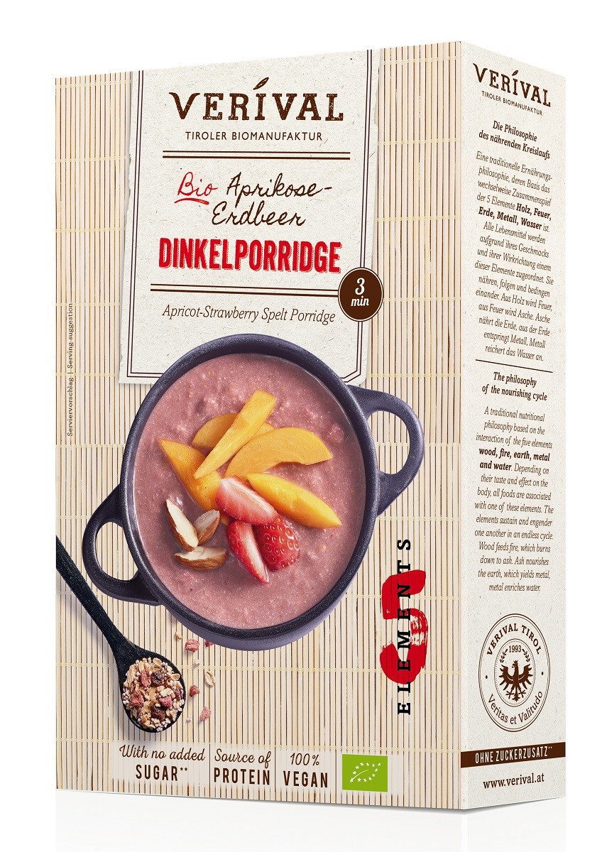 Kaszka Z Morelami I Truskawkami Bez Dodatku Cukrów Bio 350 G - Verival