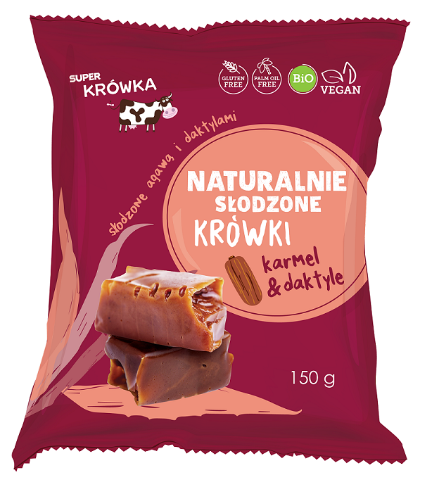 Krówki Słodzone Agawą I Daktylami Bezmleczne Bezglutenowe Bio 150 G - Me Gusto (Super Krówka)