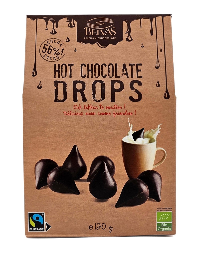 Dropsy Czekoladki Gorzkie Do Mleka Fair Trade Bezglutenowe Bio 120 G - Belvas