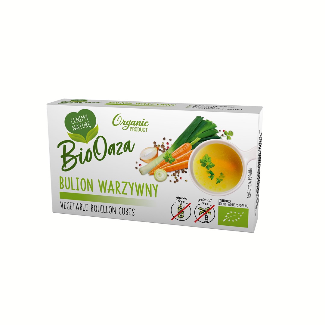 Bulion - Kostki Warzywne Bez Dodatku Cukrów Bezglutenowe Bio (6 X 11 G) 66 G - Biooaza