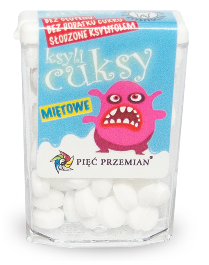 Cukierki Z Ksylitolu Ksylicuksy O Smaku Miętowym Bezglutenowe 13 G - Pięć Przemian