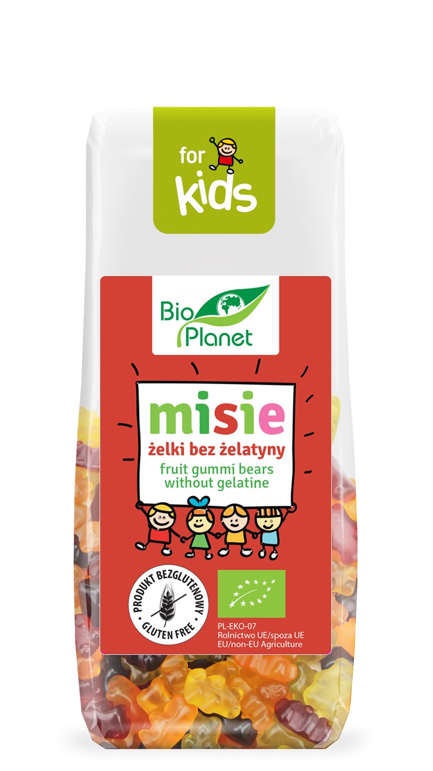 Żelki (Misie) Bez Żelatyny Bezglutenowe Bio 100 G - Bio Planet