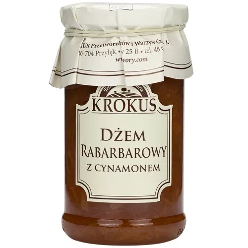 Dżem Rabarbarowy Z Cynamonem O Obniżonej Zawartości Cukru Bezglutenowy 235 G - Krokus