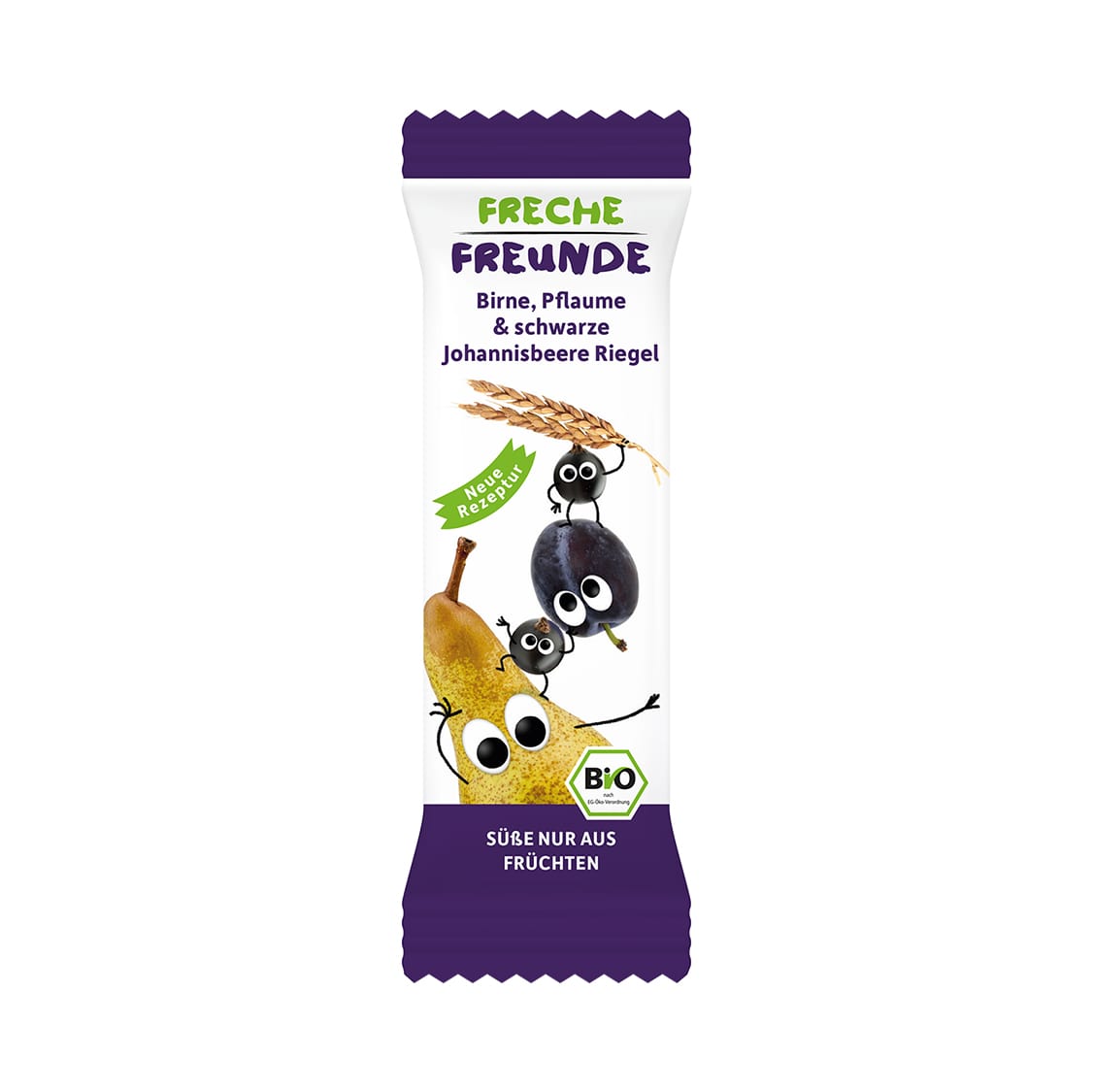 Baton Zbożowy Gruszka - Śliwka - Czarna Porzeczka Od 1 Roku Bio (4 X 23 G) 92 G - Freche Freunde