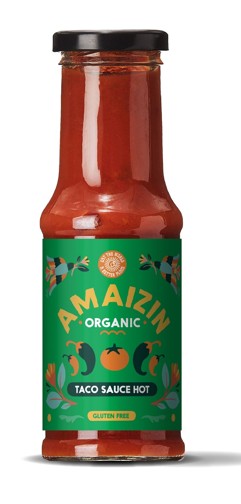 Sos Do Taco Pikantny Bezglutenowy Bio 220 G - Amaizin