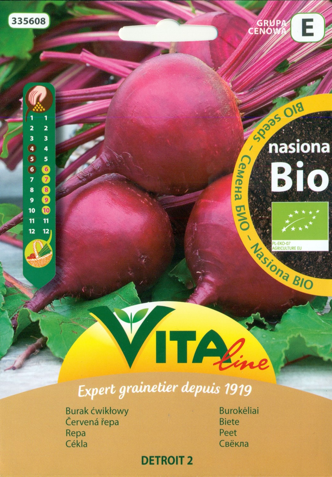 Nasiona Buraka Ćwikłowego Kat.st. (Detroit 2) Bio 8 G - Vita Line (208096, 78210Cin0Ep) (Produkt Sezonowy)