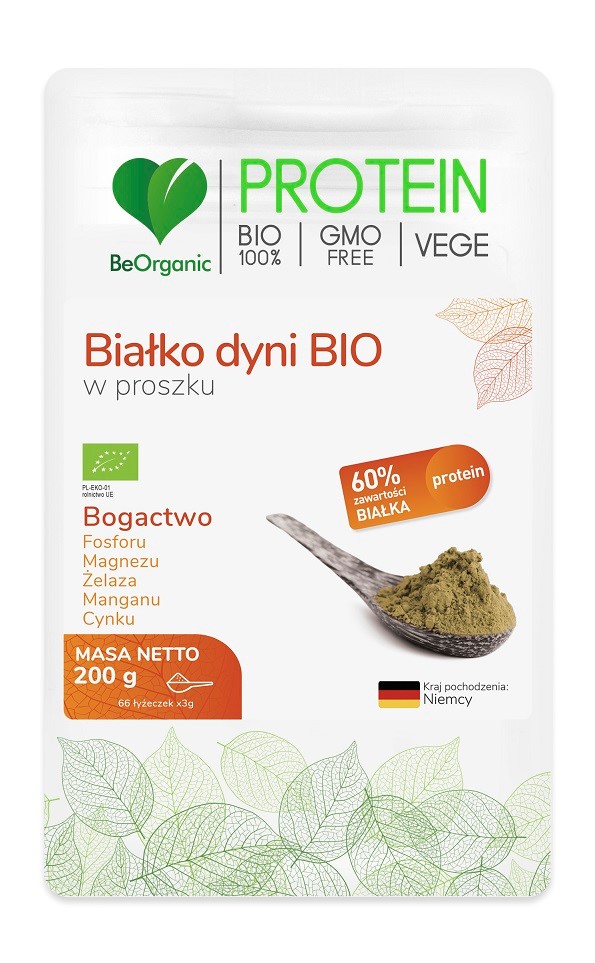 Białko Dyni W Proszku Bezglutenowe Bio 200 G - Be Organic