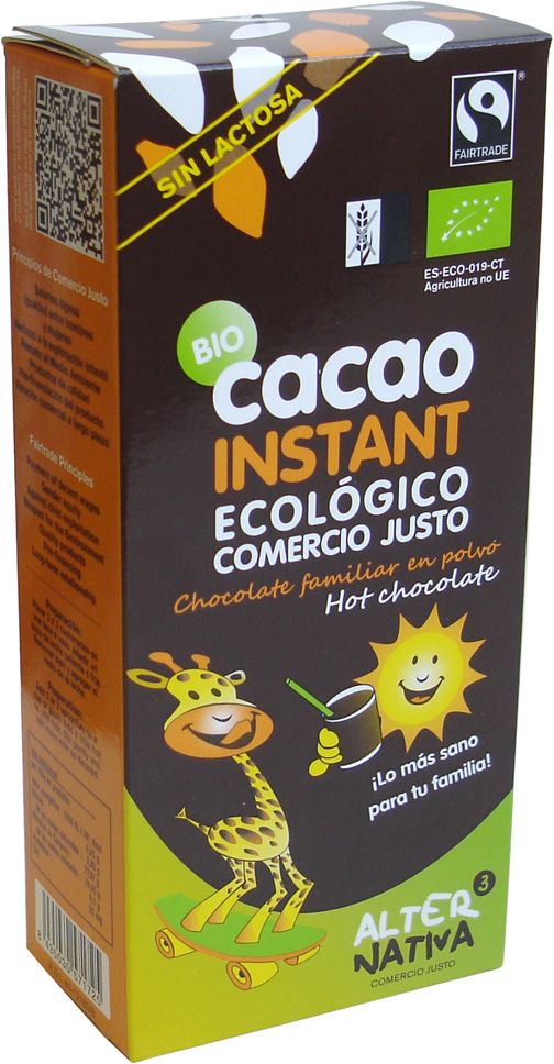 Czekolada Do Picia Fair Trade Bezglutenowa Bio 250 G - Alternativa