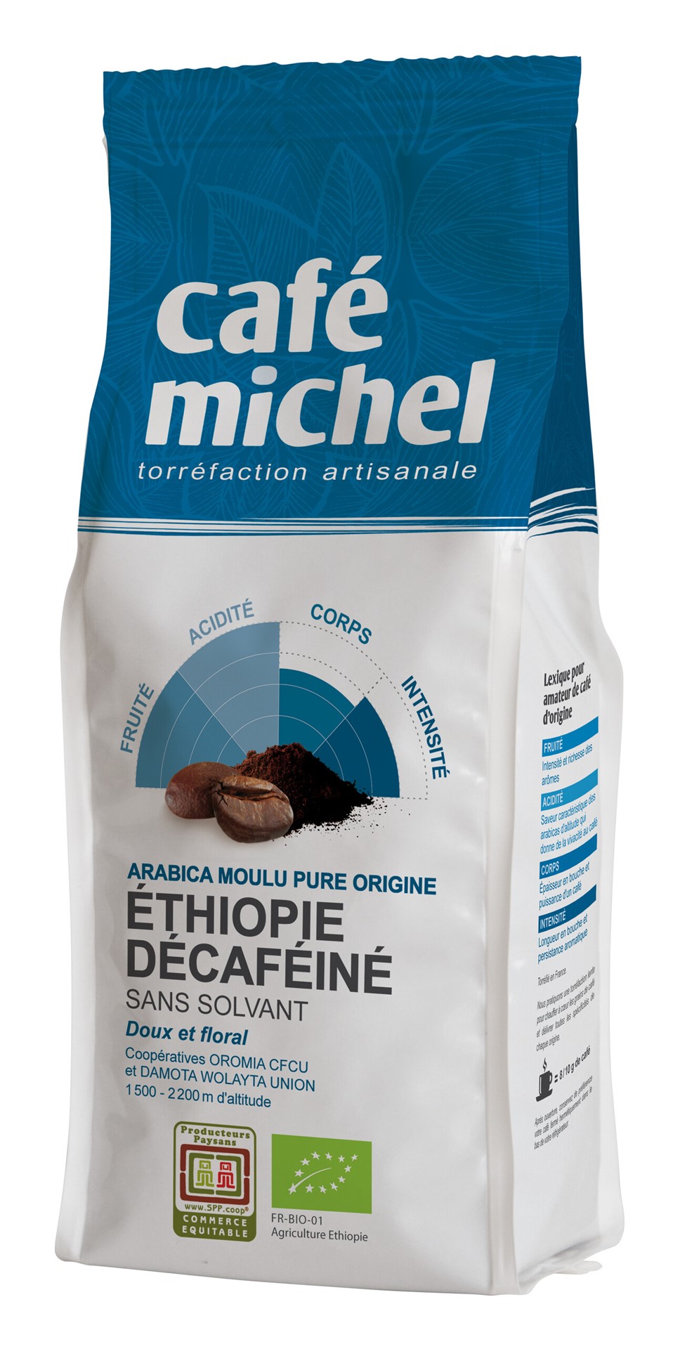 Kawa Mielona Bezkofeinowa Arabica 100 % Etiopia Fair Trade Bio 250 G - Cafe Michel