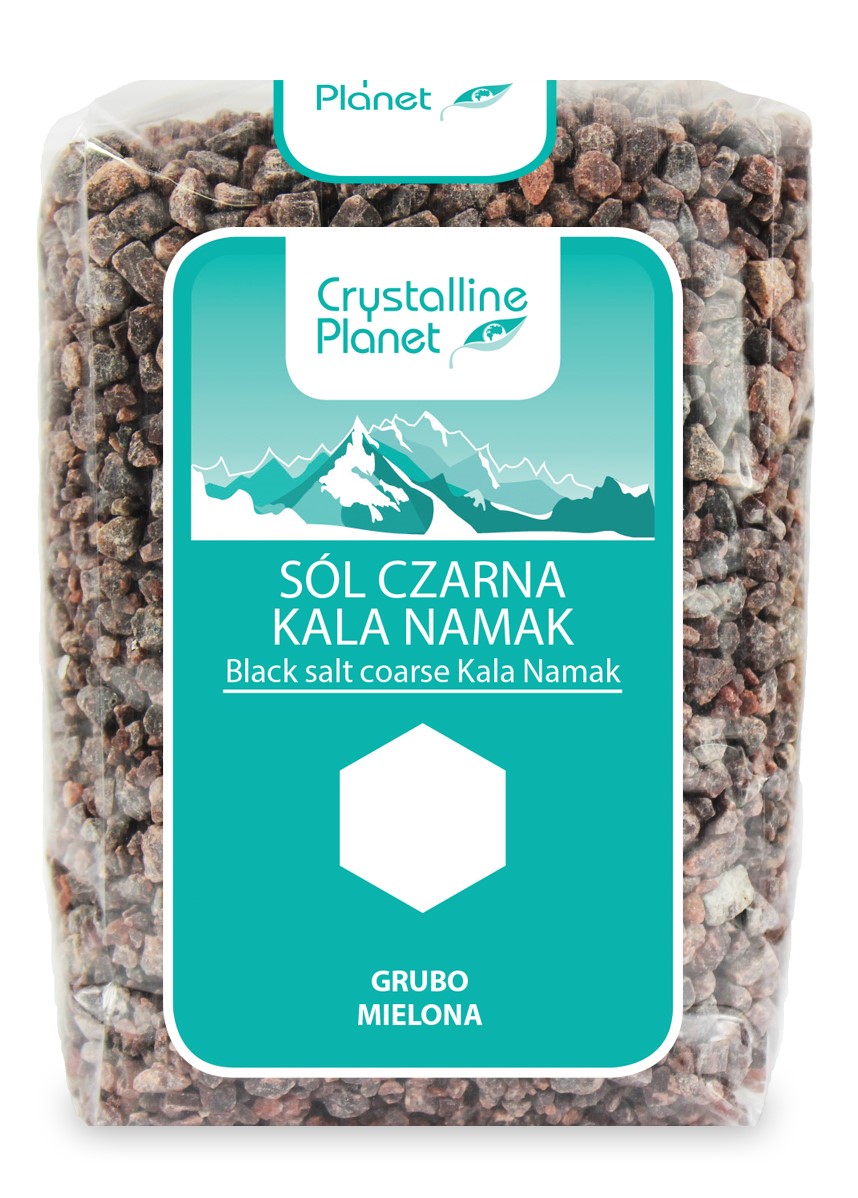 Sól Czarna Kala Namak Grubo Mielona 600 G - Crystalline Planet