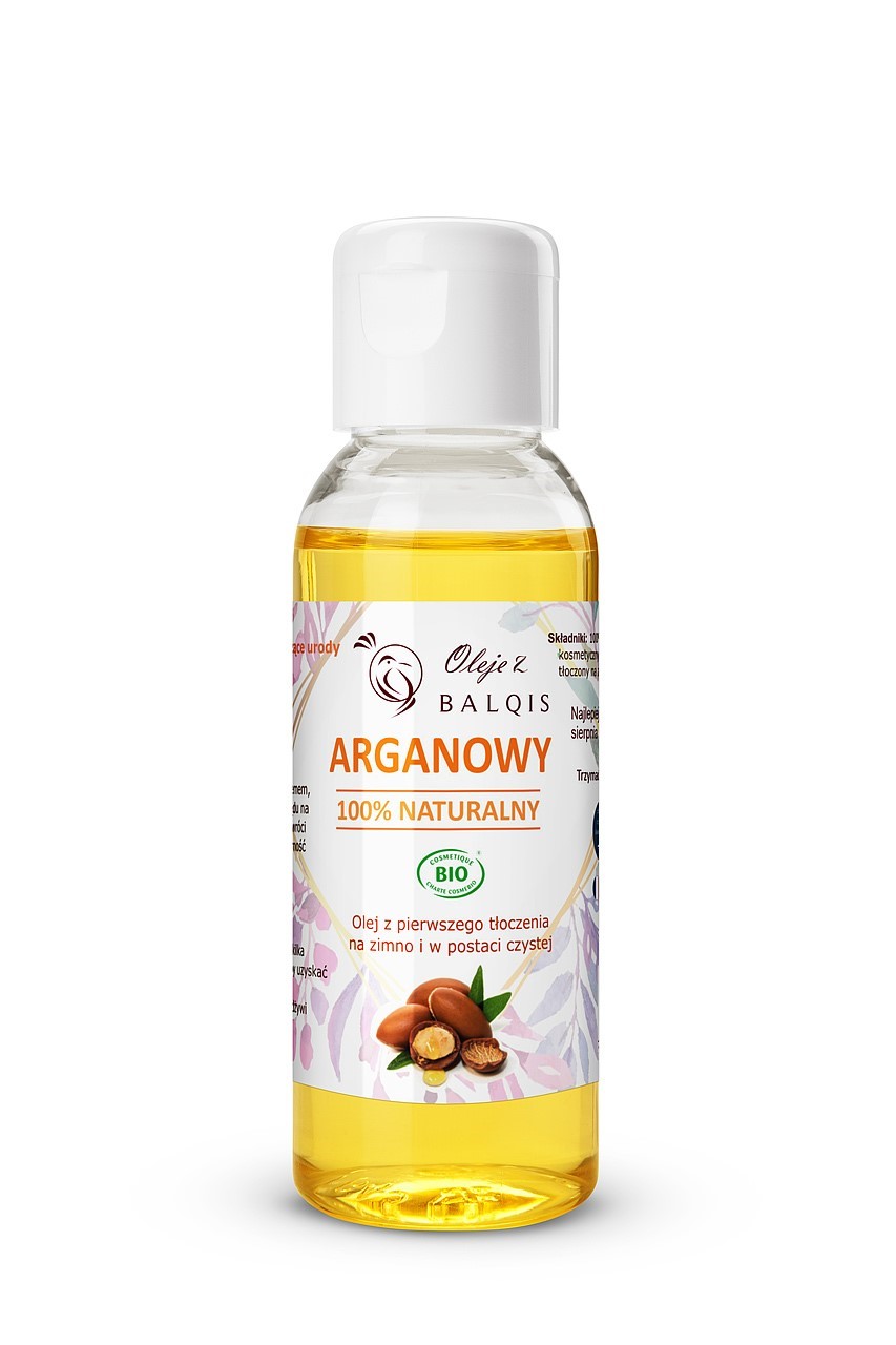 Olej Kosmetyczny Arganowy Tłoczony Na Zimno Eco 50 Ml - Balqis