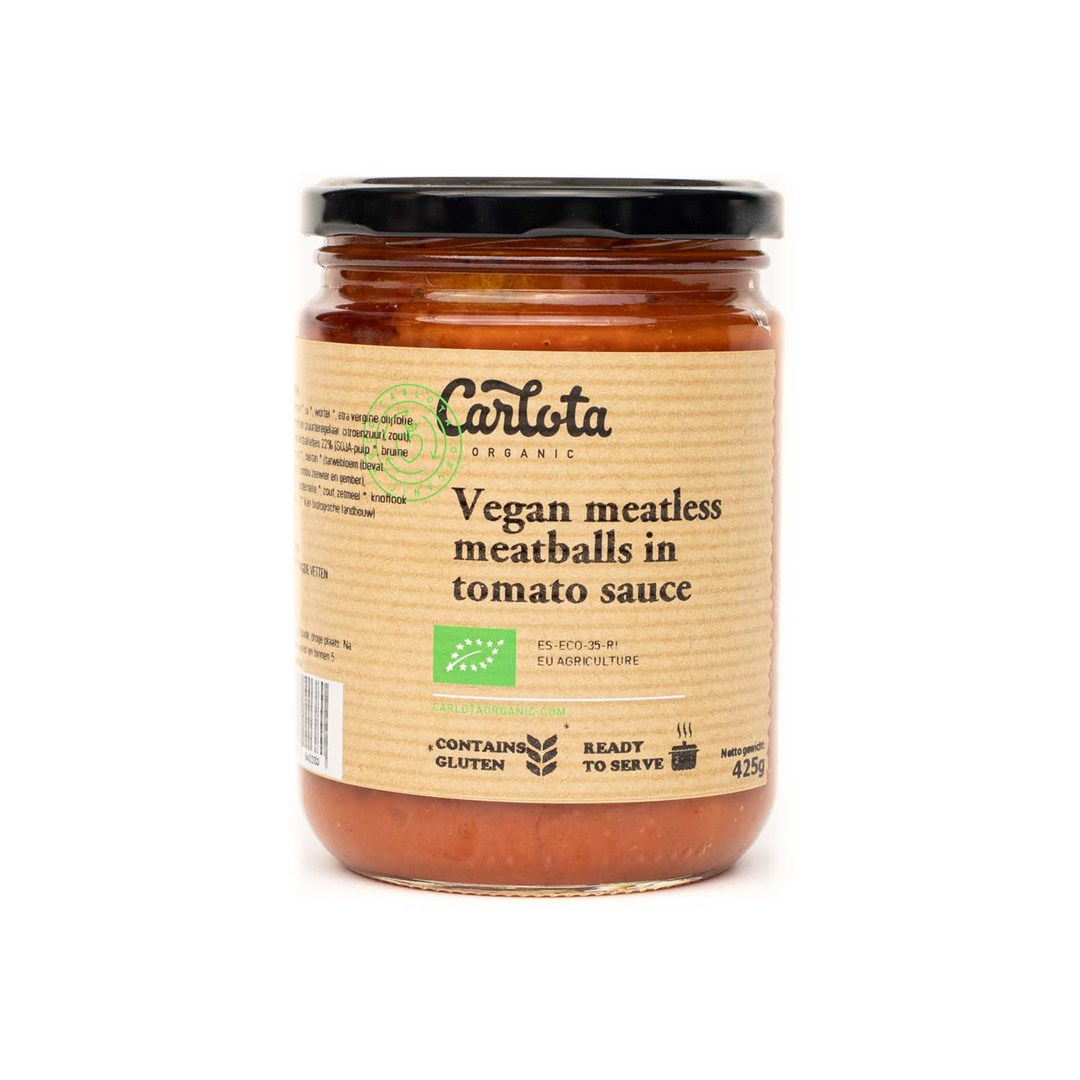 Klopsiki Wegańskie W Sosie Pomidorowym Bio 425 G - Carlota