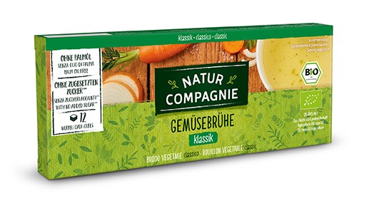 Bulion - Kostki Warzywne Bez Dodatku Cukrów Bio (12 X 10,5 G) 126 G - Natur Compagnie