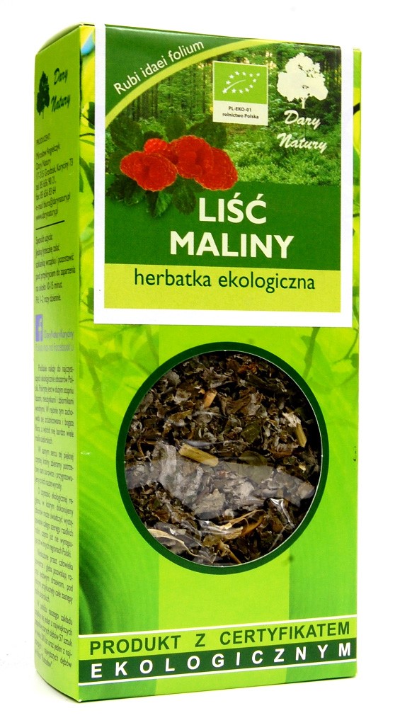 Herbatka Liść Maliny Bio 25 G - Dary Natury