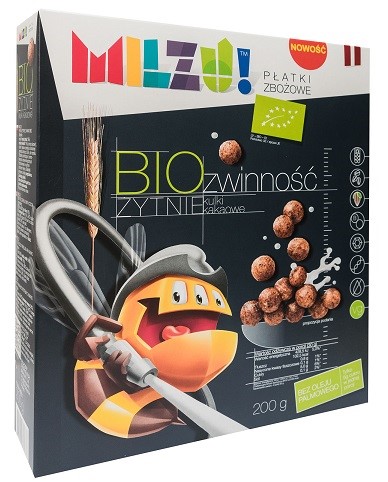 Kulki Żytnio - Owsiane Kakaowe "Zwinność" Bio 200 G - Milzu