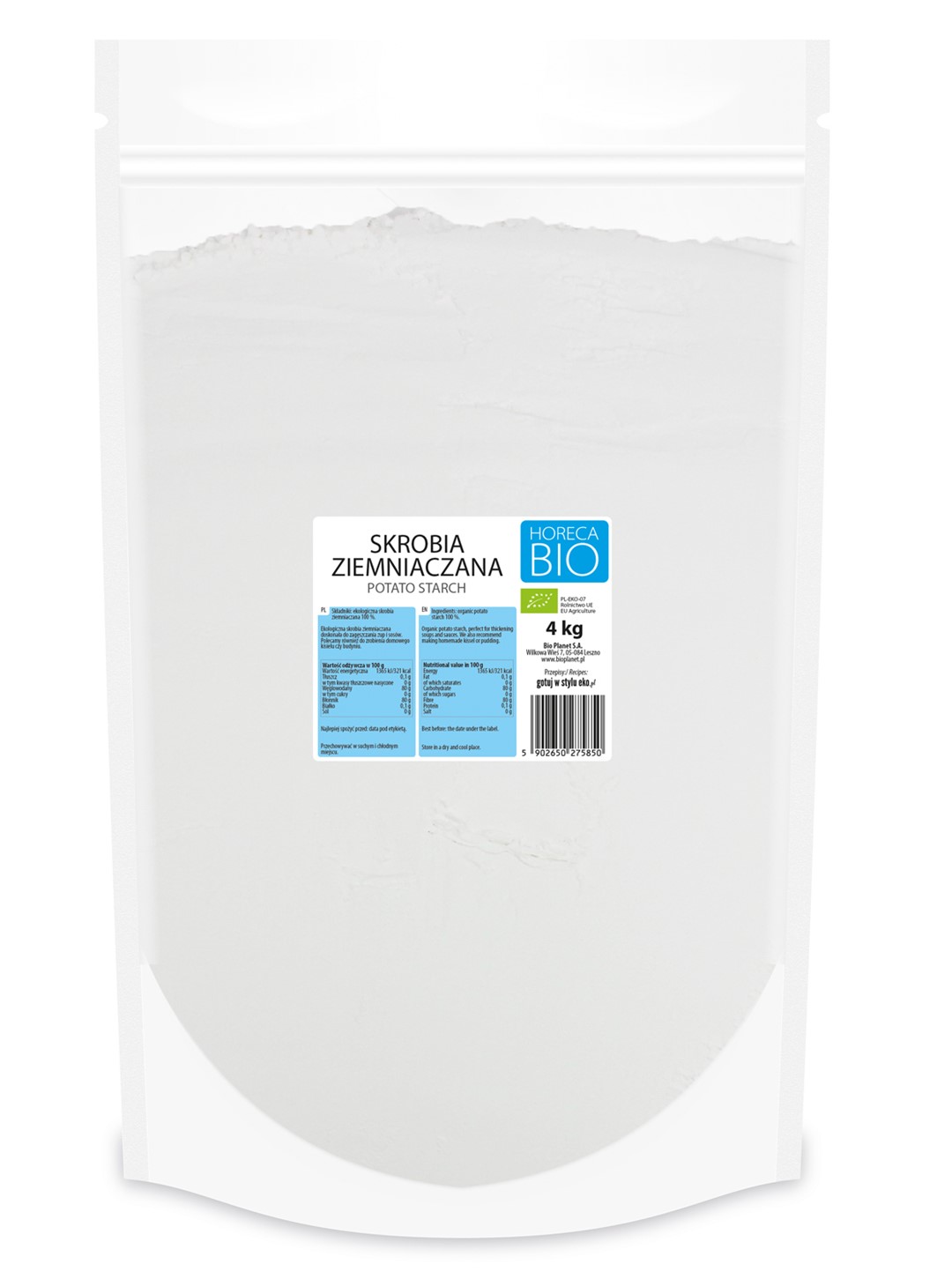 Skrobia Ziemniaczana Bio 4 Kg - Horeca