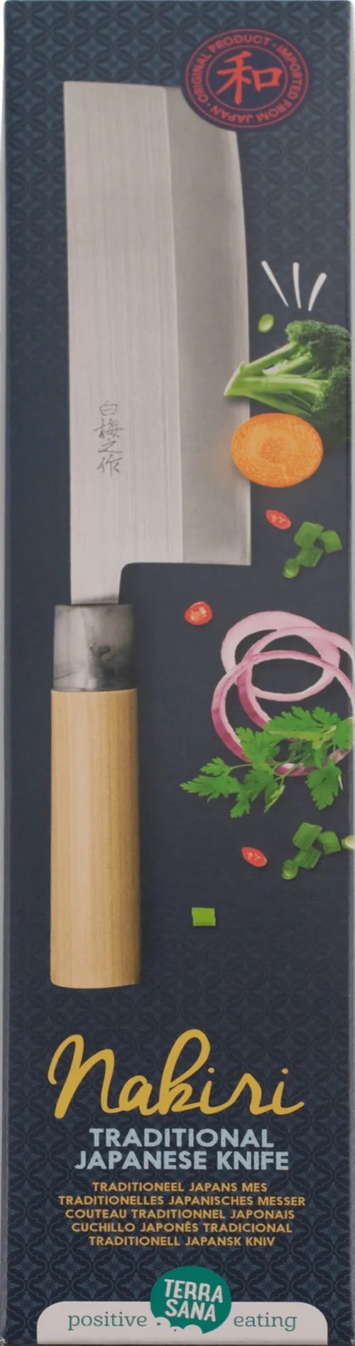 Tradycyjny Nóż Japoński Nakiri Do Krojenia Warzyw I Siekania Ziół 1 Szt. (250 G) - Terrasana