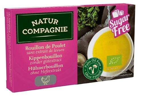 Bulion - Kostki Drobiowe Bez Dodatku Cukrów I Drożdży Bio (8 X 10 G) 80 G - Natur Compagnie