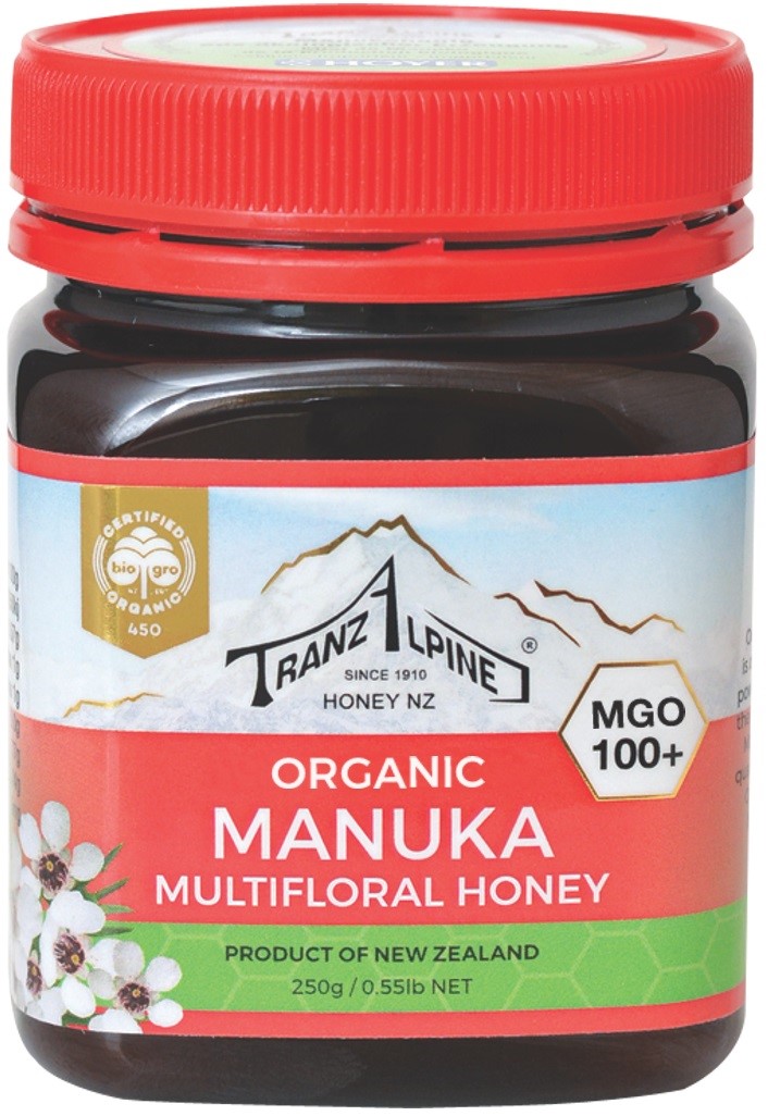 Miód Manuka Mgo 100+ Bio 250 G - Tranzalpine