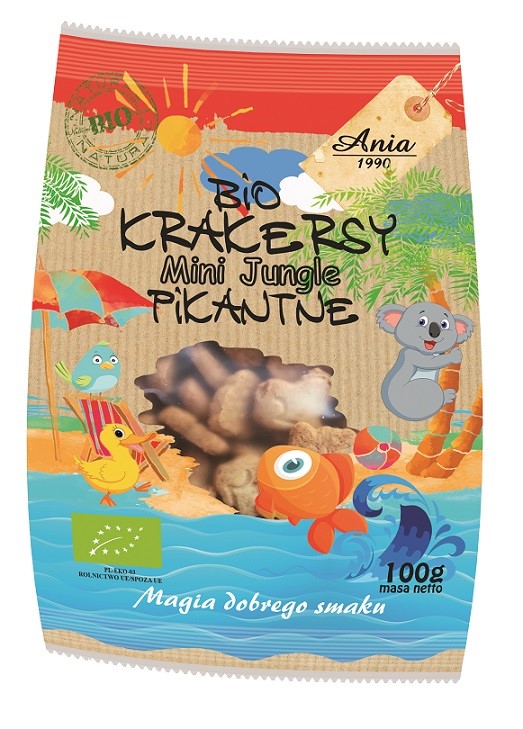 Krakersy Mini Jungle Pikantne Bio 100 G - Bio Ania