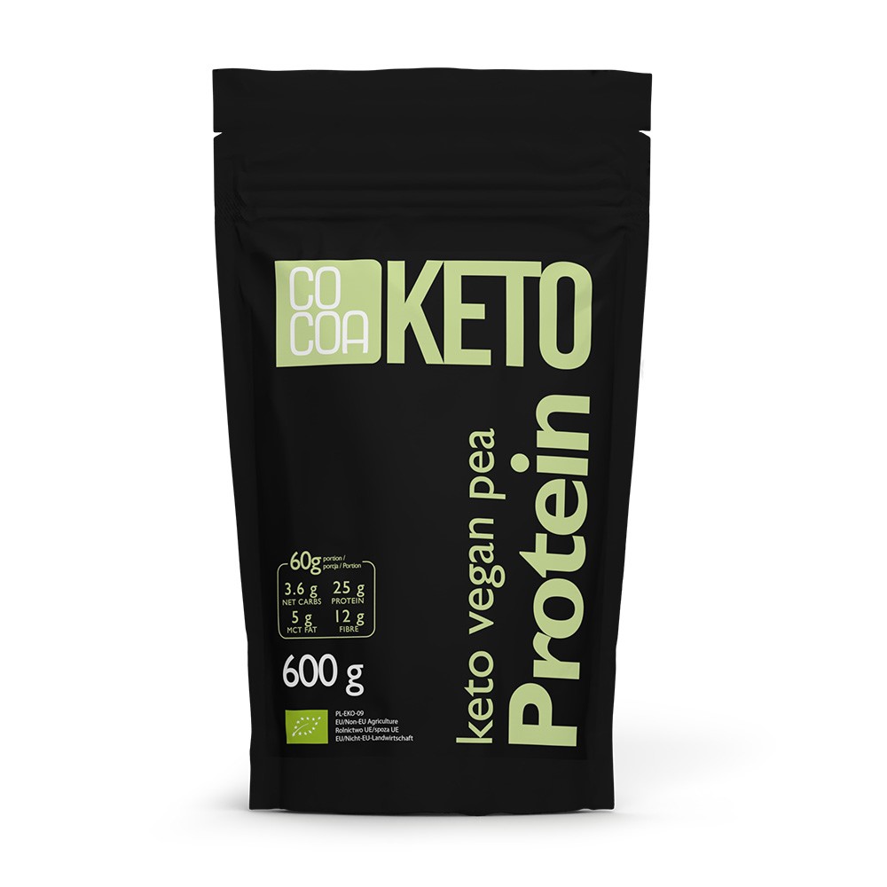 Białko Z Grochu Z Olejem Mct Keto Bio 600 G - Cocoa