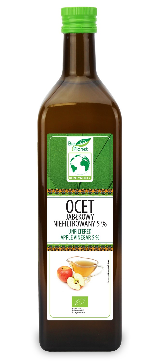 Ocet Jabłkowy 5 % Niefiltrowany Bio 1 L - Bio Planet