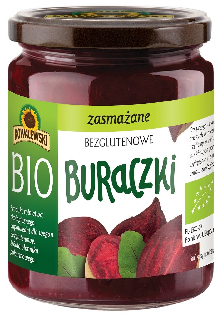 Buraczki Zasmażane Bezglutenowe Bio 480 G - Kowalewski