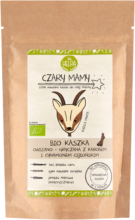 Kaszka Owsiano - Gryczana Z Karobem I Cynamonem Cejlońskim Bio 200 G - Helpa
