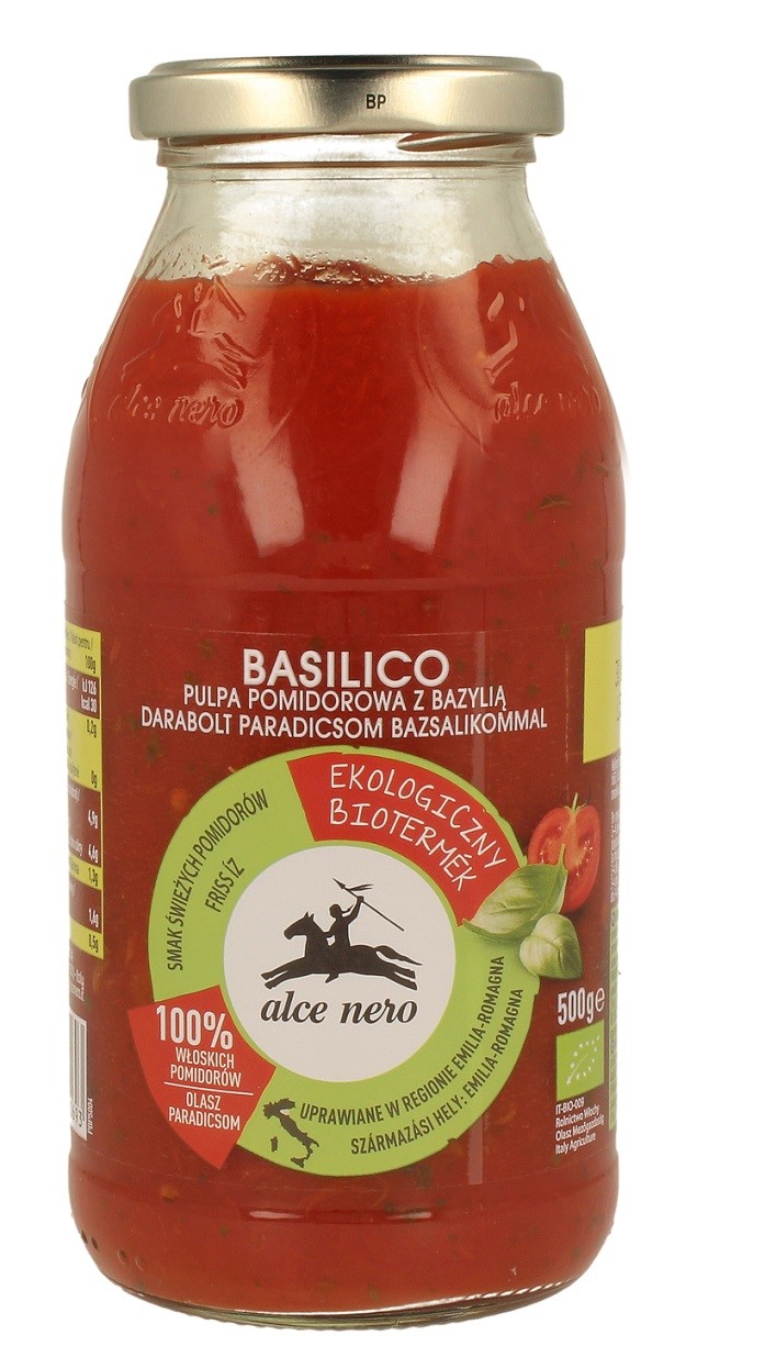 Pulpa Pomidorowa Z Bazylią Bio 500 G - Alce Nero