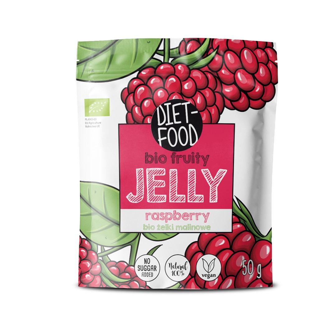 Żelki Owocowe Malinowe Bio 50 G - Diet-Food