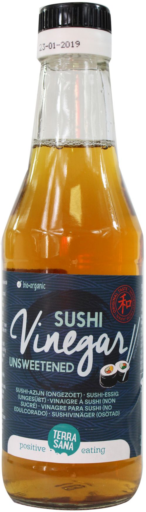 Ocet Ryżowy Do Sushi Niesłodzony Filtrowany Bio 250 Ml (Genmai Su Vinegar)- Terrasana