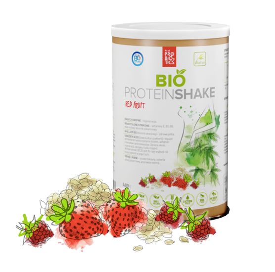 Białko Wegańskie W Proszku Z Malinami I Truskawkami Bezglutenowe Bio 400 G - Vitafan